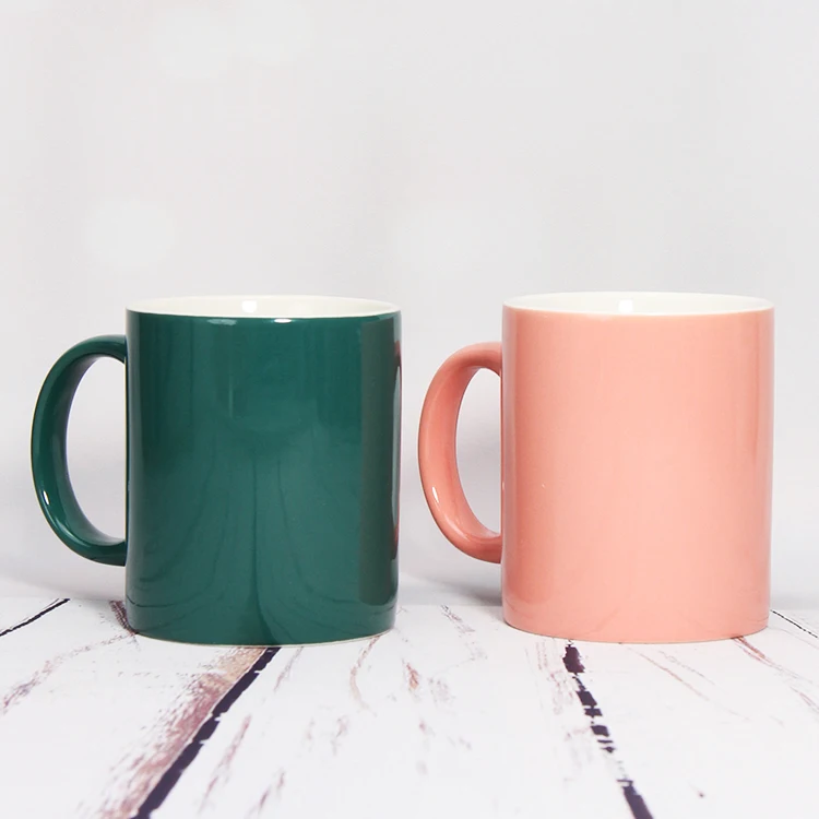 Custom Logo Sublimation Porcelain 15 oz Large Ceramic Coffee Mugs with Insulated Cork Bottom