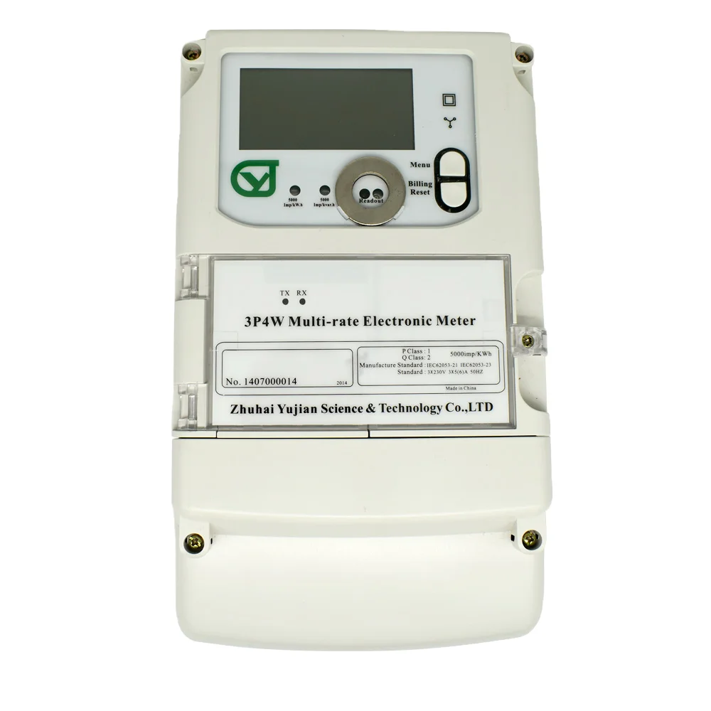 ZhuHai YuJian three phase postpaid electric meter energy meter power quality analyzer harmonic