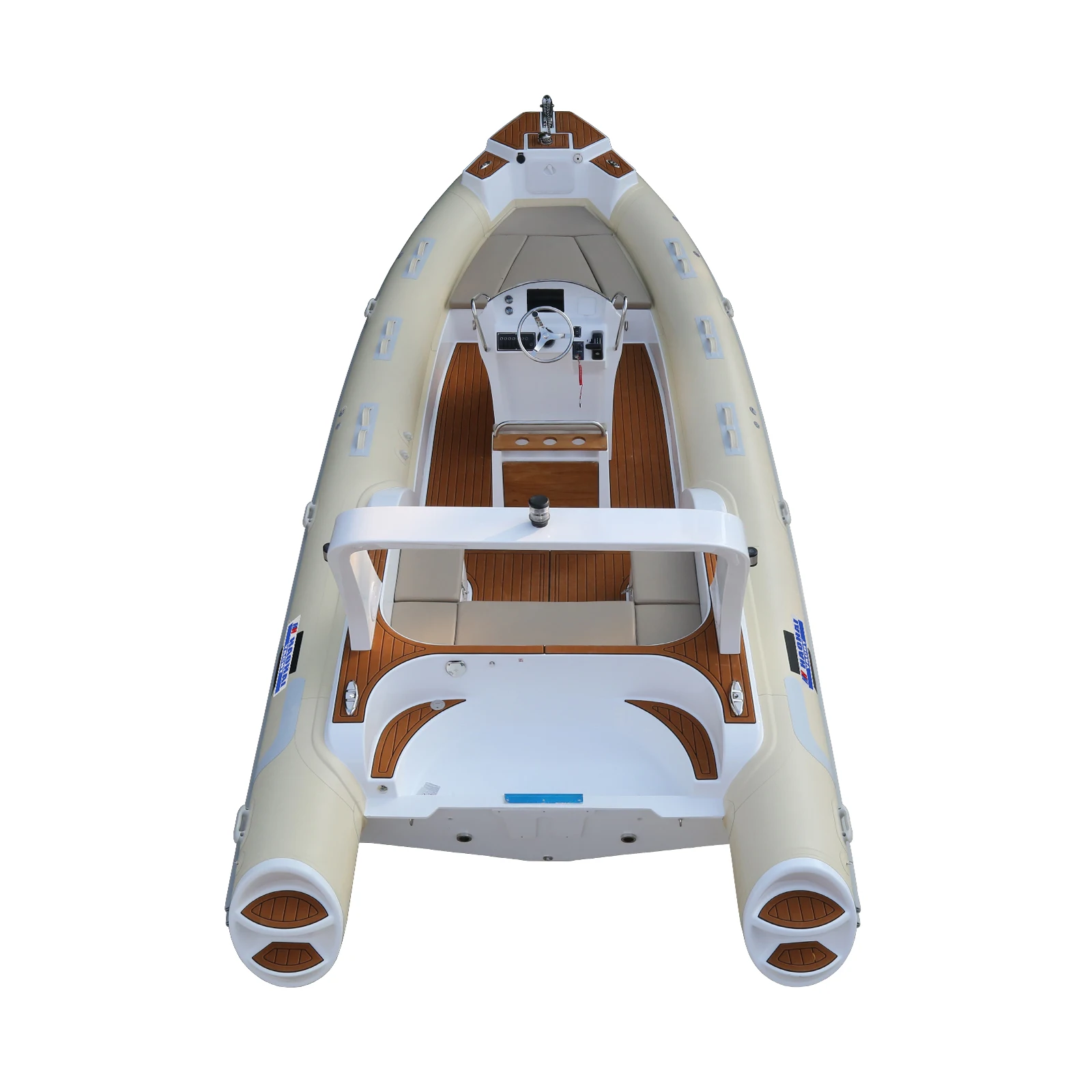 Haohai Inflatable Racing Boat Small Bateau with Aluminum Center Console New PVC Hypalon Glassfiber Resin Material for Rafting