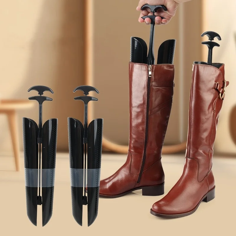 Wholesale Winter Plastic Boot Brace Adjustable Shoe Tree Adjustable Elastic Boot with Plastic Clip Set spring Shoe Brace