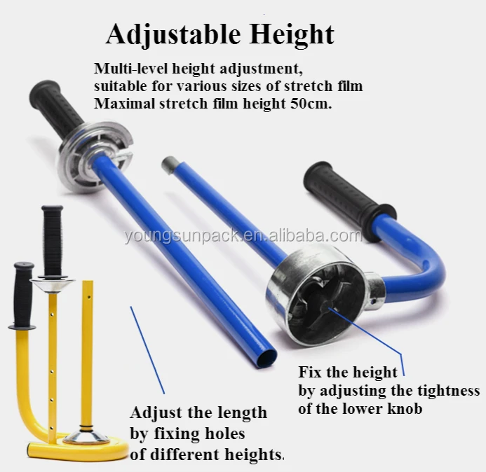 Manual Pallet Stretch Film Wrapper Hand Wrapping Dispenser Machine