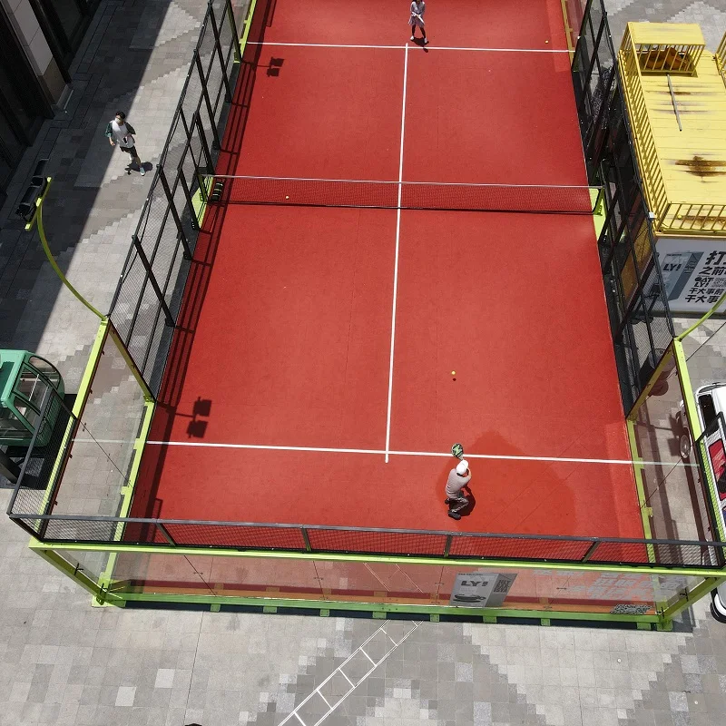 New Design 2024 Padel Worker indoor outdoor Panoramic Padel Court Top Quality Paddel Tennis Court