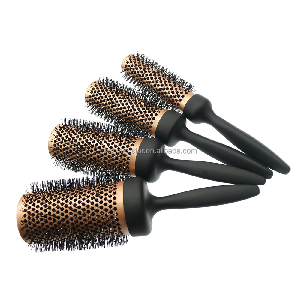 Manufacture Price Extra Long Ceramic Barrel Heat Resistant Nylon Bristle Round Hair Brushes for Long Hair