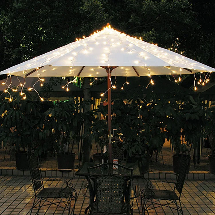 150 Mini LED Lights Outdoor Decorative Lights for Patio Table Umbrella