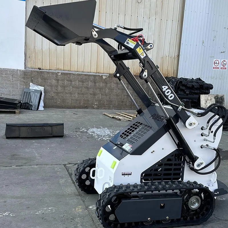 Earthmoving machinery mini skid steer with auger diesel mini skid steer loader