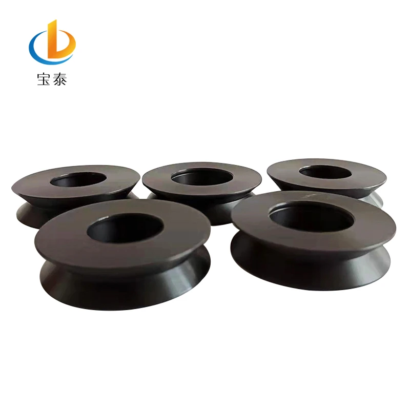 Graphite nylon pulley V-type bearing pulley nylon rope wear-resistant  pulley