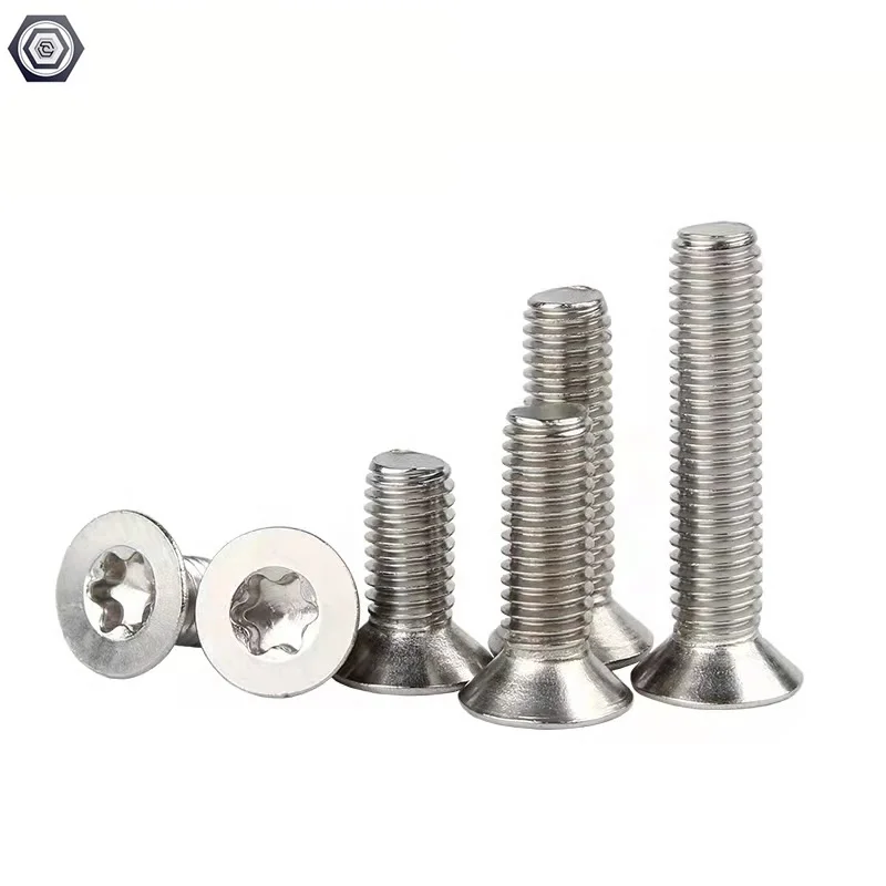18-8 Stainless Steel Flat Head Torx  Machine Screws T6 T8 T10 T15 T20 Anti-theft Countersunk Torx Screw