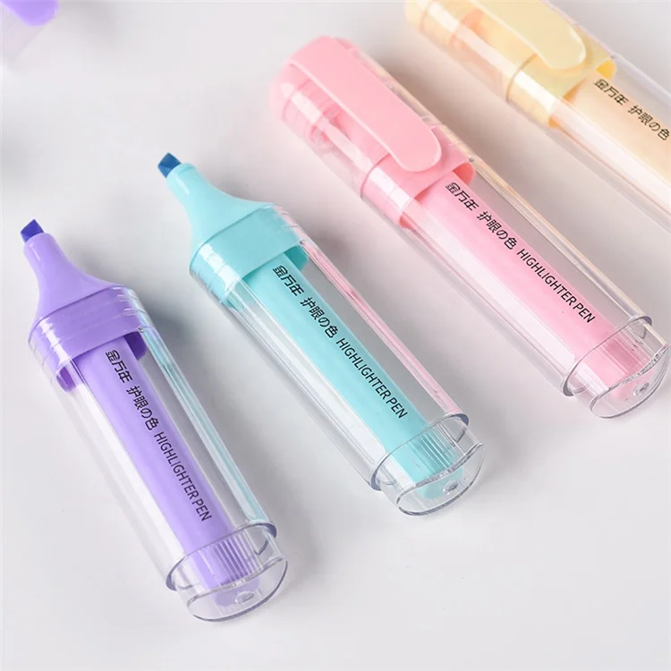 New Arrival Latest Design Rainbow Highlighter Pastel Color G-0539 Highlighter Pen Set