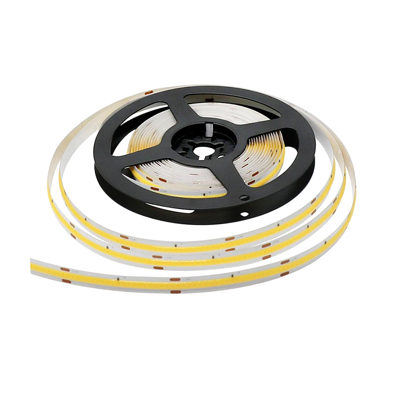 Wholesale 5M COB Strip 12V 24V COB LED Tape Flexible Light Bar Dimmable RGB CCT 5mm 8mm 10mm Width RA 92 Linear Ribbon FOB Strip