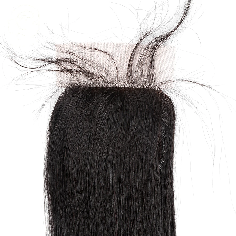 
closure 4x4 raw hair 1B straight 5x5 closure wig 100% unprocessed virgin human hair bundles with closure 