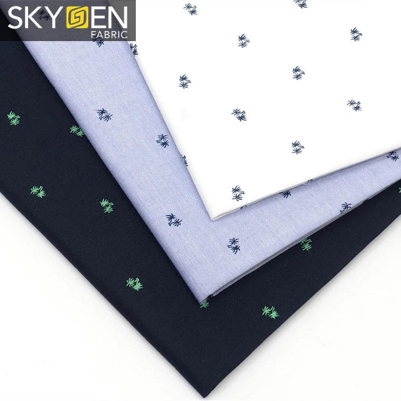 Китайская оптовая продажа, готовая к продаже рубашка из ткани Оксфорд, мужская рубашка с принтом, ткань для мужских рубашек, ткань из 100% хлопка с принтом, Текстиль