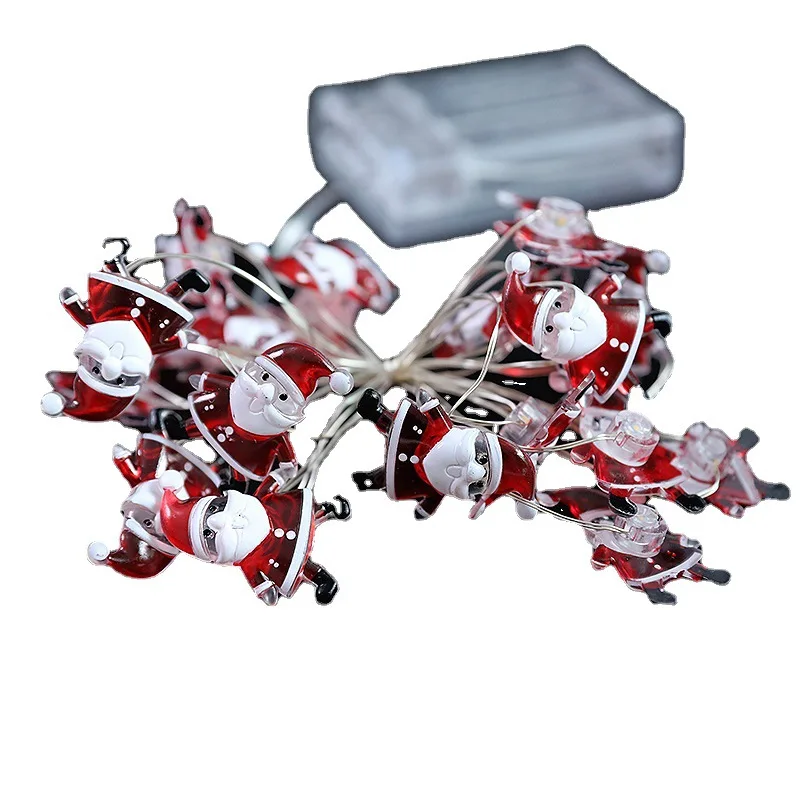 Christmas Holiday Decoration Snowman Santa Claus Snowflake Star Battery Operated Copper Wire Fairy String Light