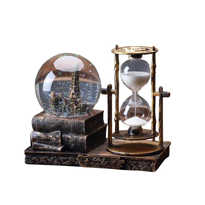 Glass ball and hourglass decoration. 7 minute buy sand timer large hourglass sand timer