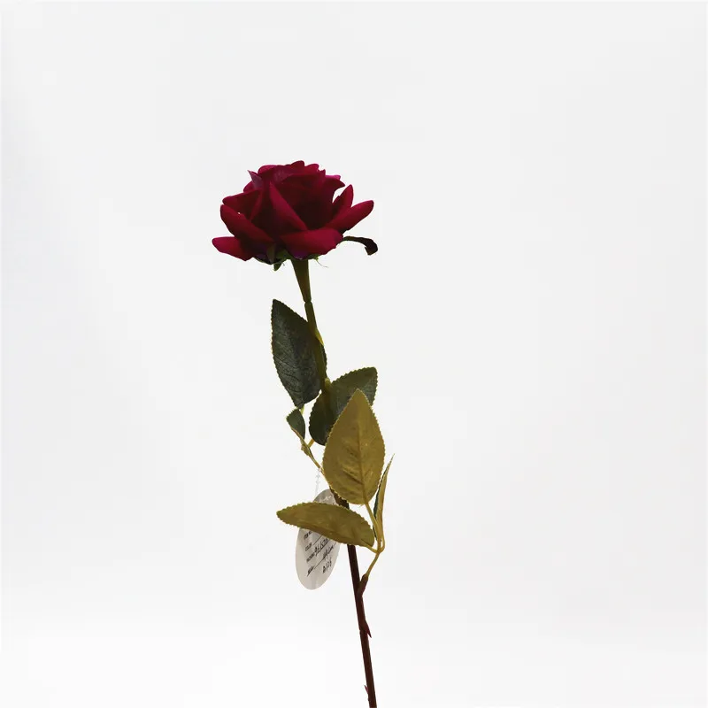 49CM Faux Multicolor Single Velvet Flower Artificial Rose Decorative Flowers For Wedding Decoration