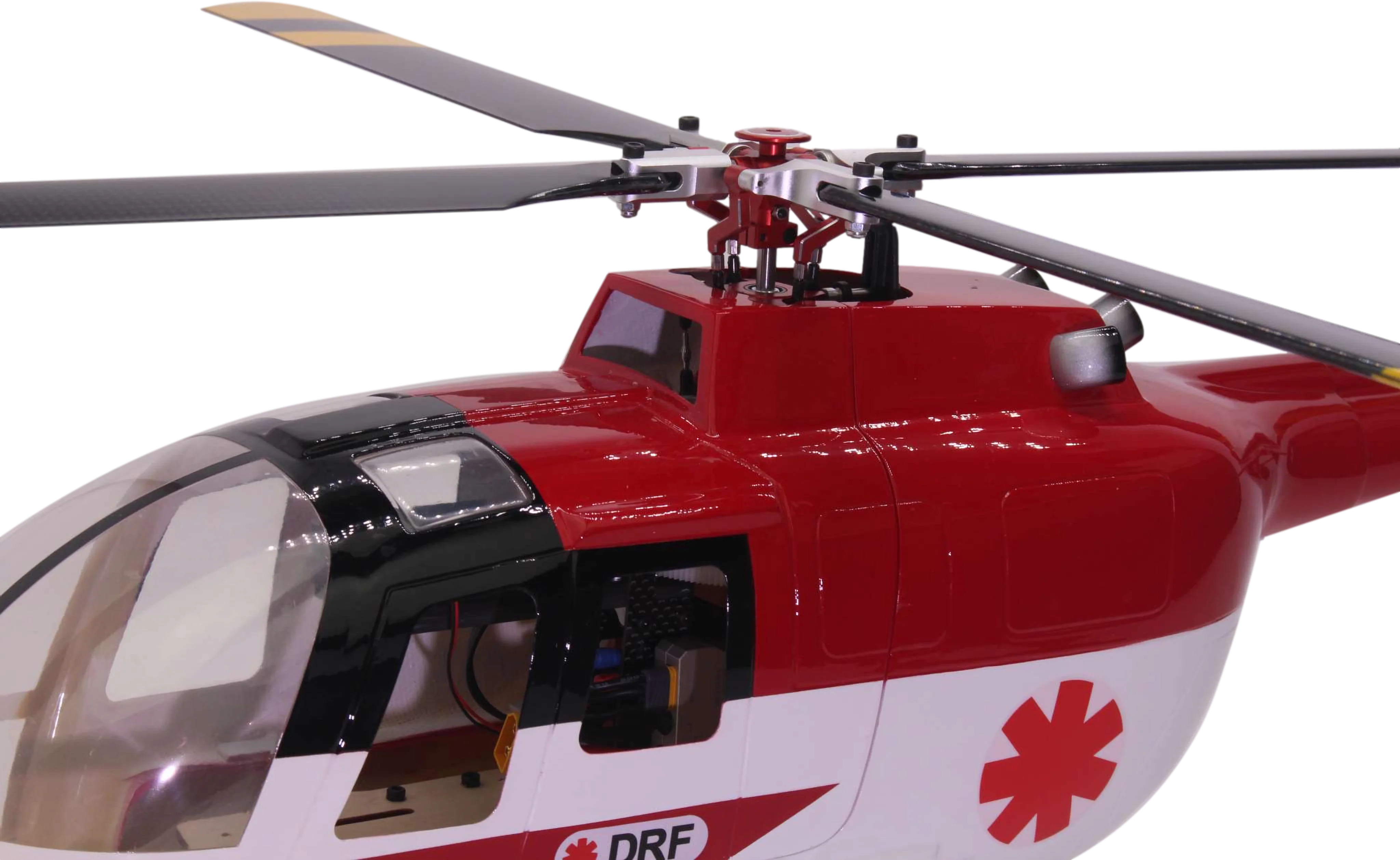 Вертолет FLISHRC Roban BO-105 в масштабе 450 четыре лопасти винта 6CH GPS с полетным контроллером H1 BNF Not FLY WING