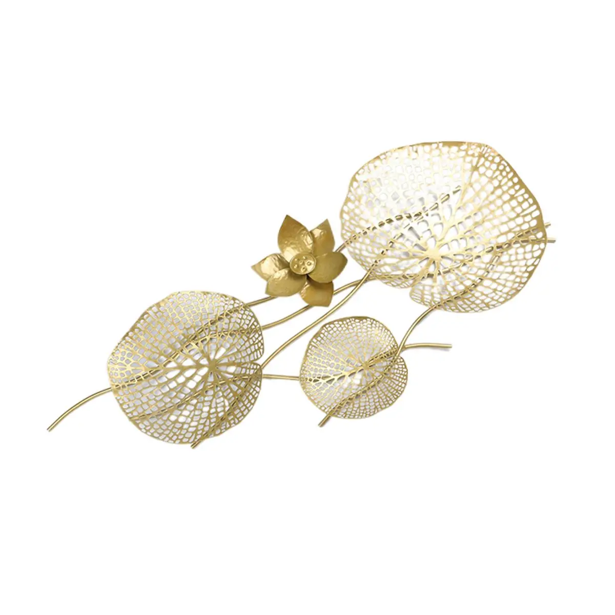 Роскошное Золотое металлическое украшение для стен с вырезами