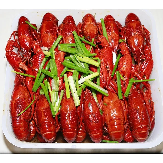 Замороженные вкусные раки готов к
