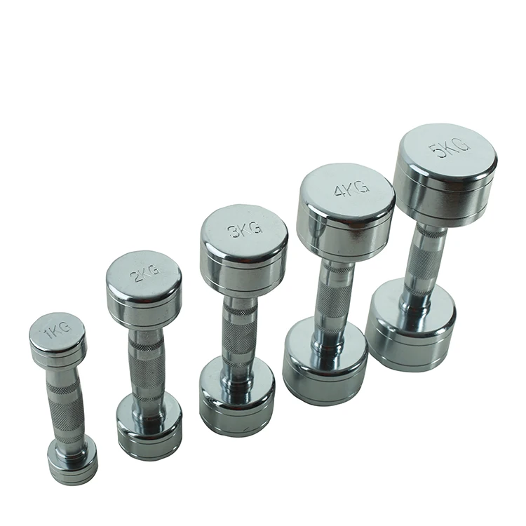 Real Mens Cast Iron Adjustable Chrome Plated Home Gym Steel Fitness Equipment Dumbbell Barbell Set