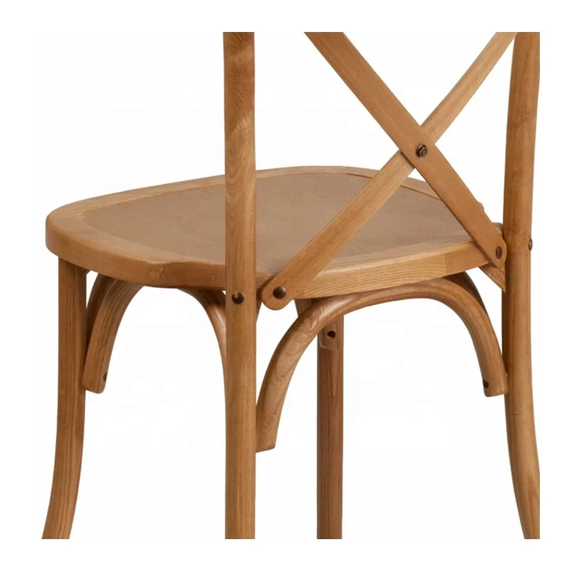 Commercial Furniture Event Banquet Restaurant Wood Cross Back