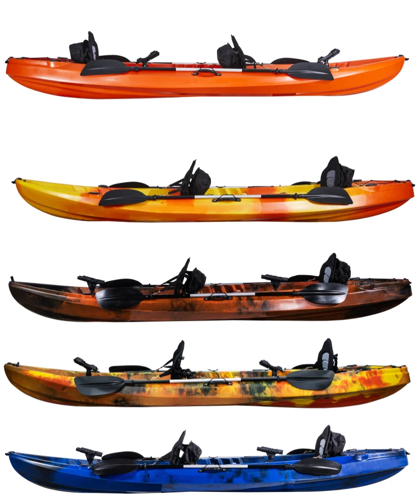 LLDPE plastic paddle fish Rowing Boats sit on top Kayak for 3 person/family