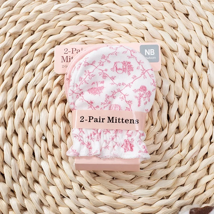 Возможность комбинировать дизайн цвет хлопчатобумажные гольфы для новорожденных детские перчатки от 0 до 3 месяцев, Не оставляющий царапин варежки для малышей