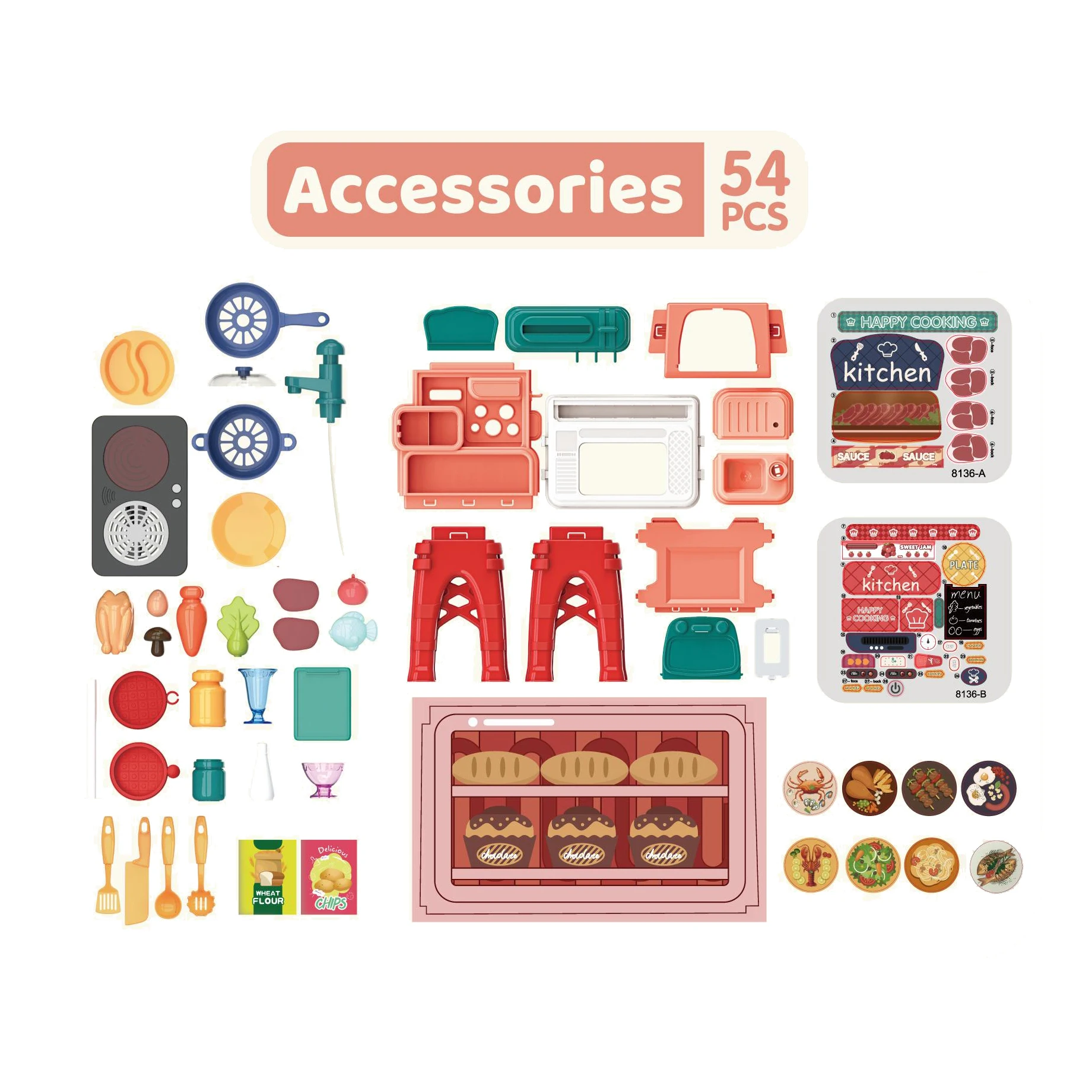 Home Play Delicious Kitchen Mini Toy Sets Imitated Chef Light Music Pretend Cooking Food Dinnerware Kit