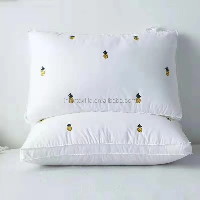 233TC DOWN PROOF 100%COTTON white color pillow shell with piping AND HEIGHT OR 3D MESH