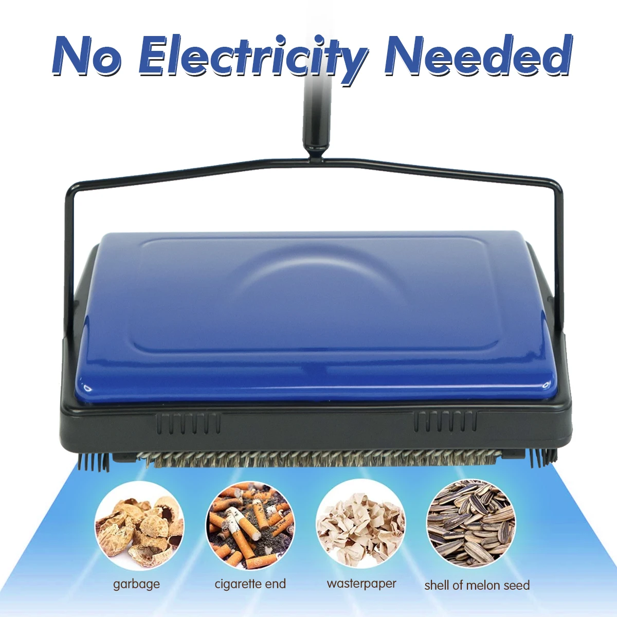 Horse Hair Hand Push Automatic Broom Carpet Floor Brush Sweeper Cleaning Machine For Home Office Pet Hair Dust Scraps Paper