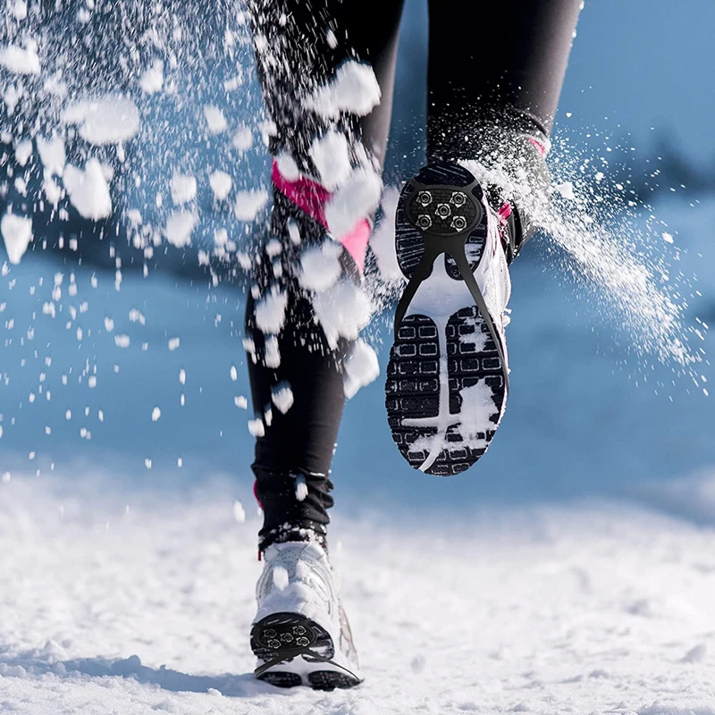 Outdoor Silicone Anti Slip Ice Shoe Boot Grips Elastic Crampon Snow Spikes Traction Cleats Studs crampon