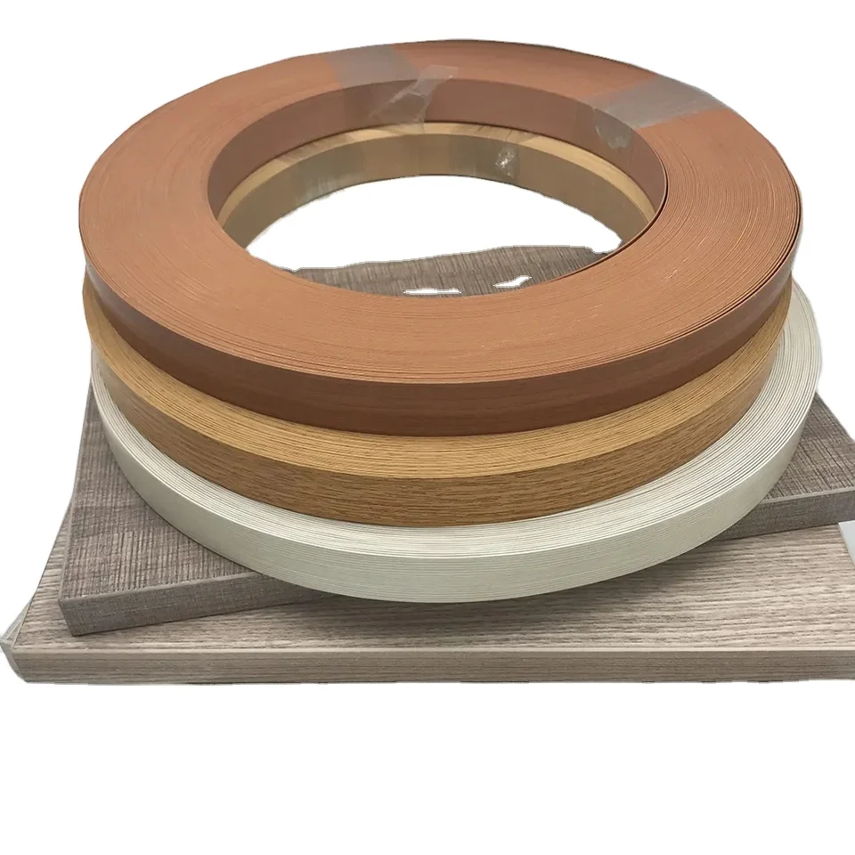 Factory funiture accessories Cabinet MDF board 0.4-3mm thickness self adhesive PVC Pre glue edge banding tape