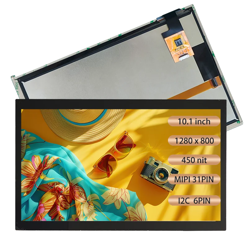10.1 inch ips tft lcd module display panel 1280x800 31P MIPI 500nit with touch screen 6P I2C with android 11 board RK3566 4+32GB