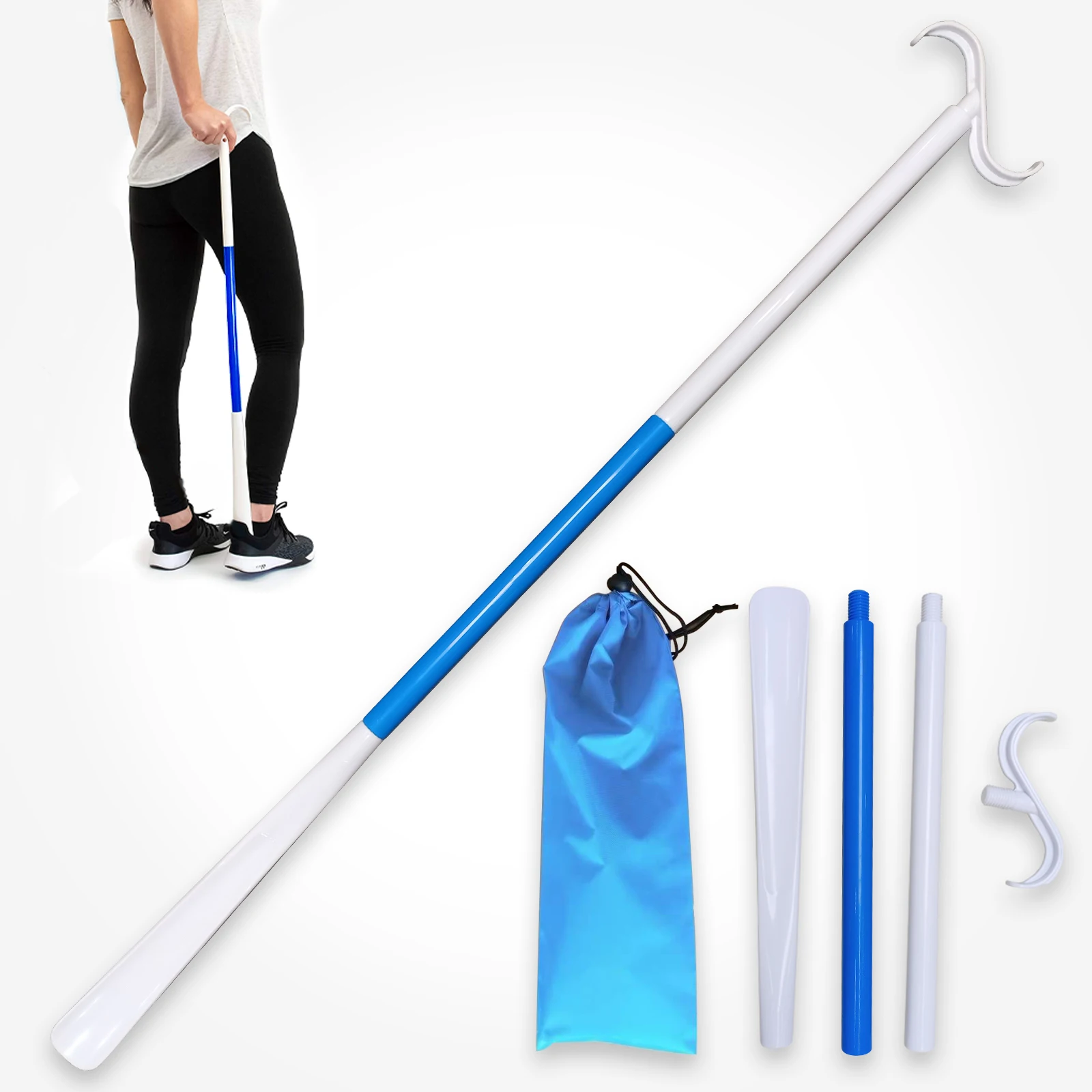 Long-Reach Shoehorn for Seniors Premium plastic material Shoe Helper