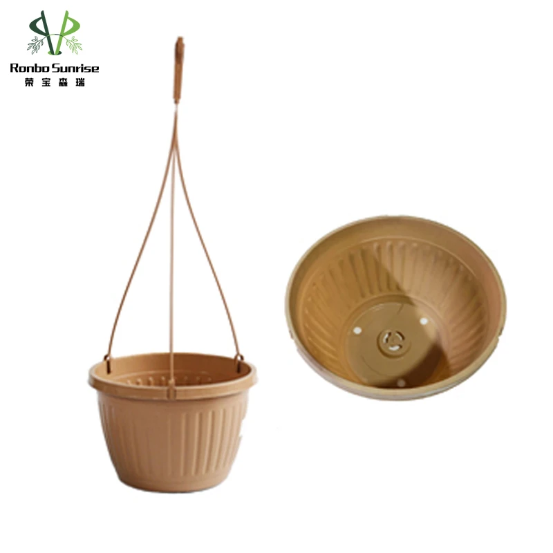 Ronbo Sunrise Outdoor Korean Succulent Plant Hanging Basket  Plastic Flower Pot Growing Pot High Quality Planter Pot