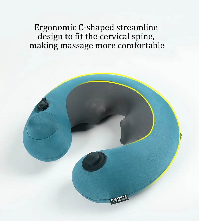 Factory Price Electric Shiatsu Neck Massage Pillow Multi-Function Elastic Buckle Inflatable Neck Massager