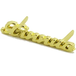 Top Quality Hardware Accessories Zinc Alloy Engraved Logo Metal Label for suitcase