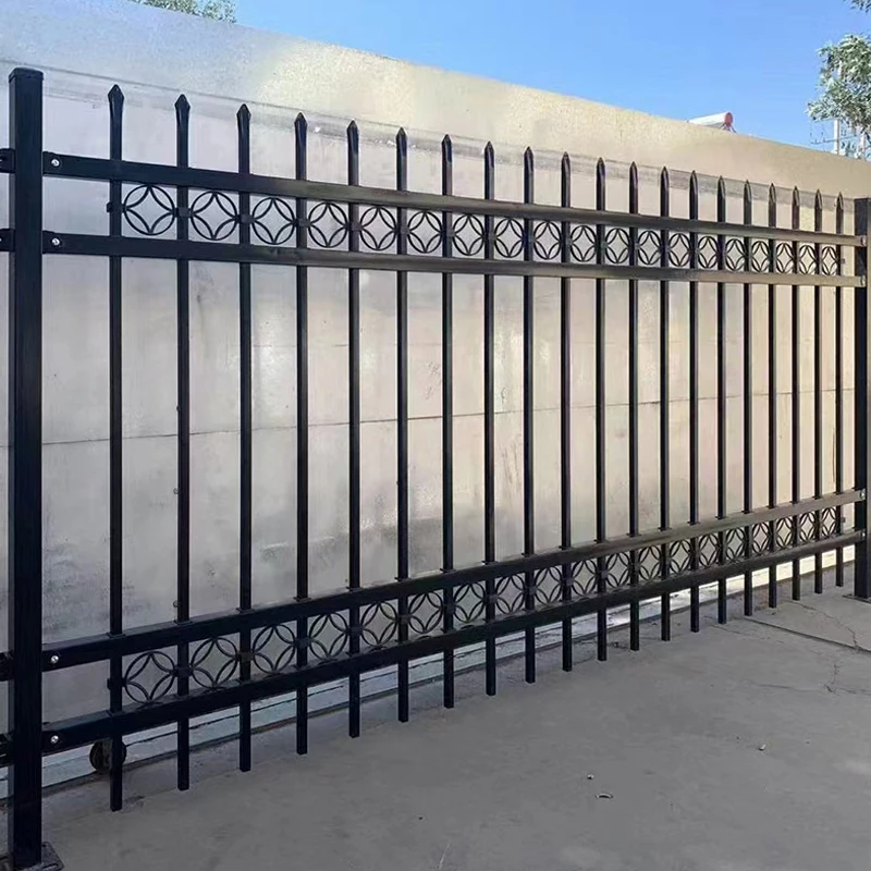 Decorative Low Price High Quality ISO9001Home Garden Wrought Iron Fence Metal Steel Fence