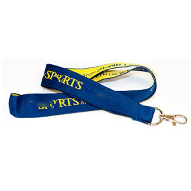 Customized embroidered lanyard woven lanyards no minimum order