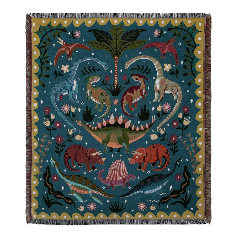 Cross-border direct supply of Indian style camping blankets Bohemian ethnic style sofa blankets line blankets