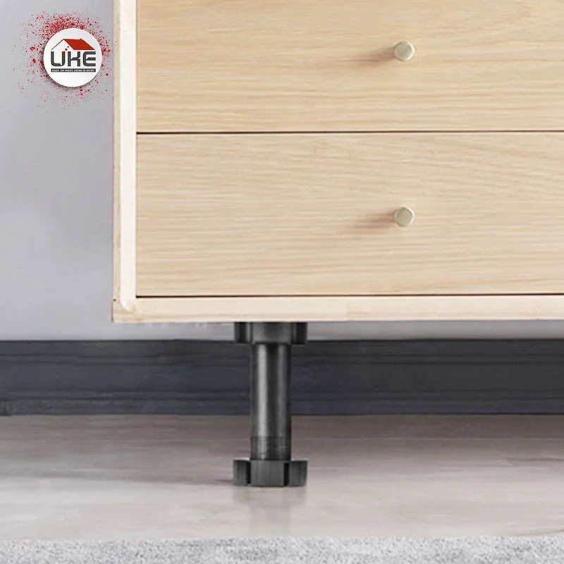 Plastic Legs Adjustable Black Home Decoration 450kg Heavy Duty Kitchen Cabinets feet Accessories