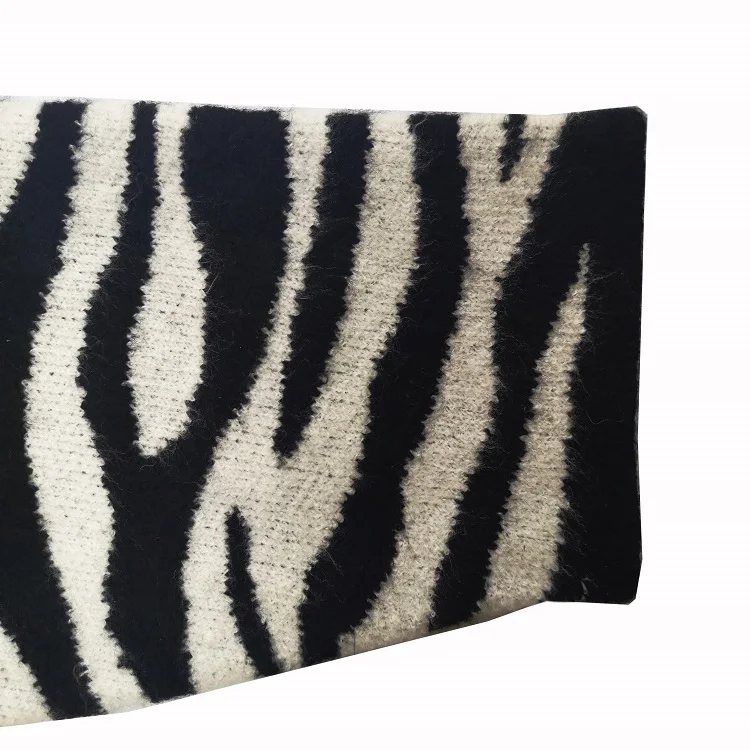 Fashion open coat sweater jacket coat pocket long sweater cardigan Zebra pattern for women