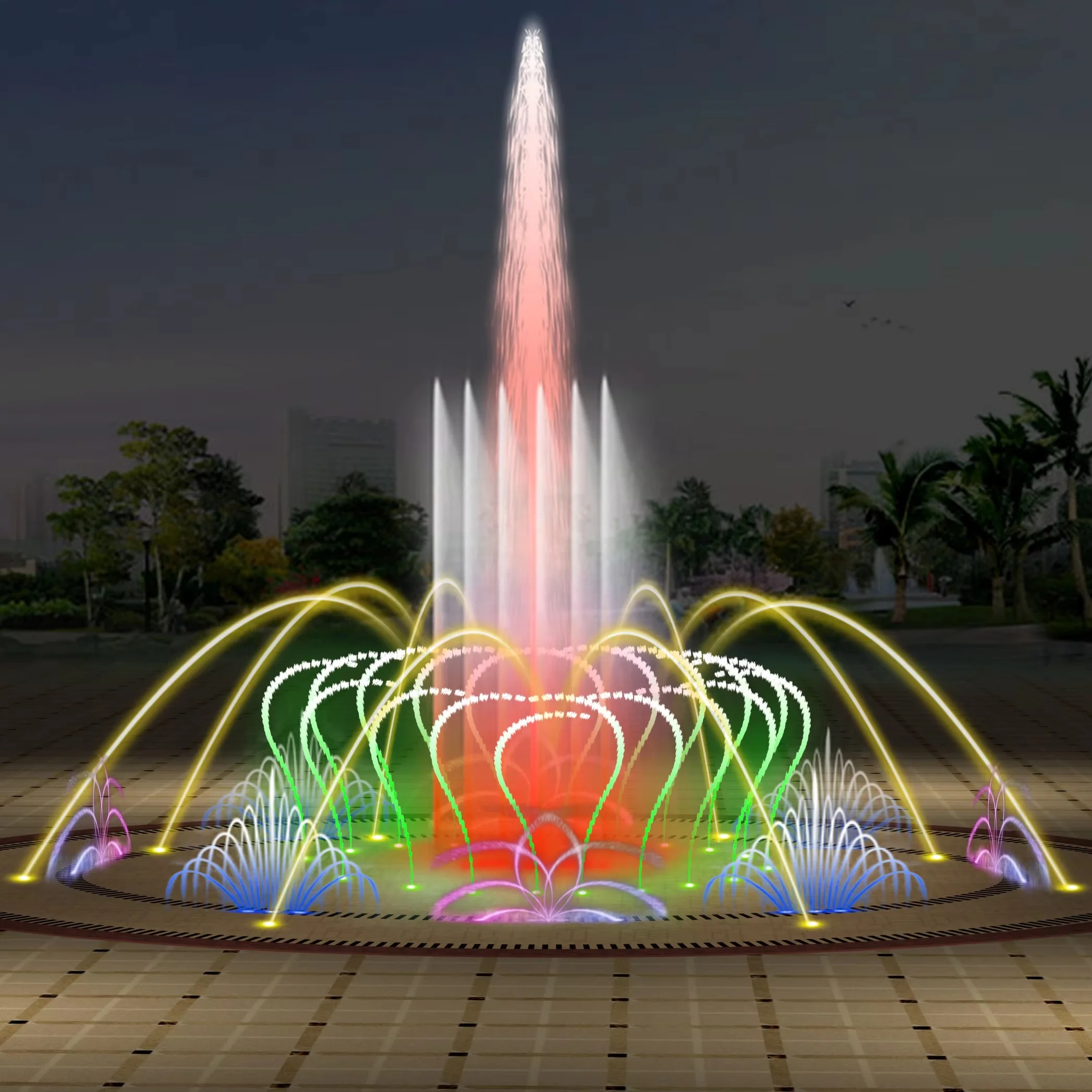 Outdoor /Indoor Music Dancing Funny Water Fountain
