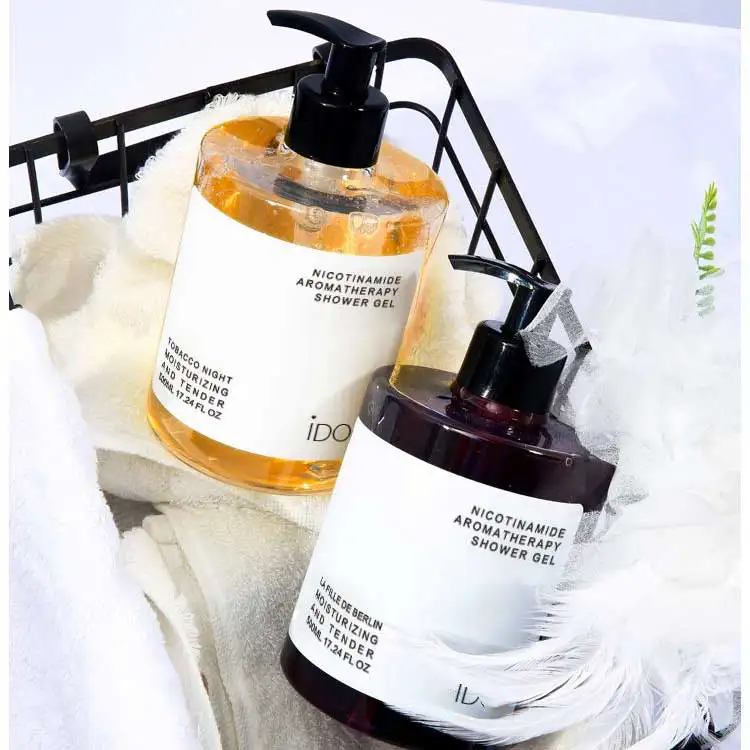 Private Label Whitening Organic Niacinamide Shower Gel 500ml Fragrance Lotion Body Wash