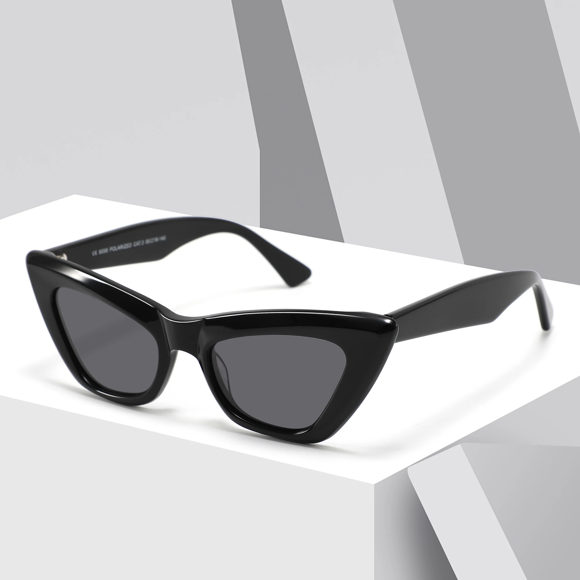 CONCHEN 2024 Fashion design vintage uv400 TAC polarized lenses Custom logo brand acetate sunglasses for women