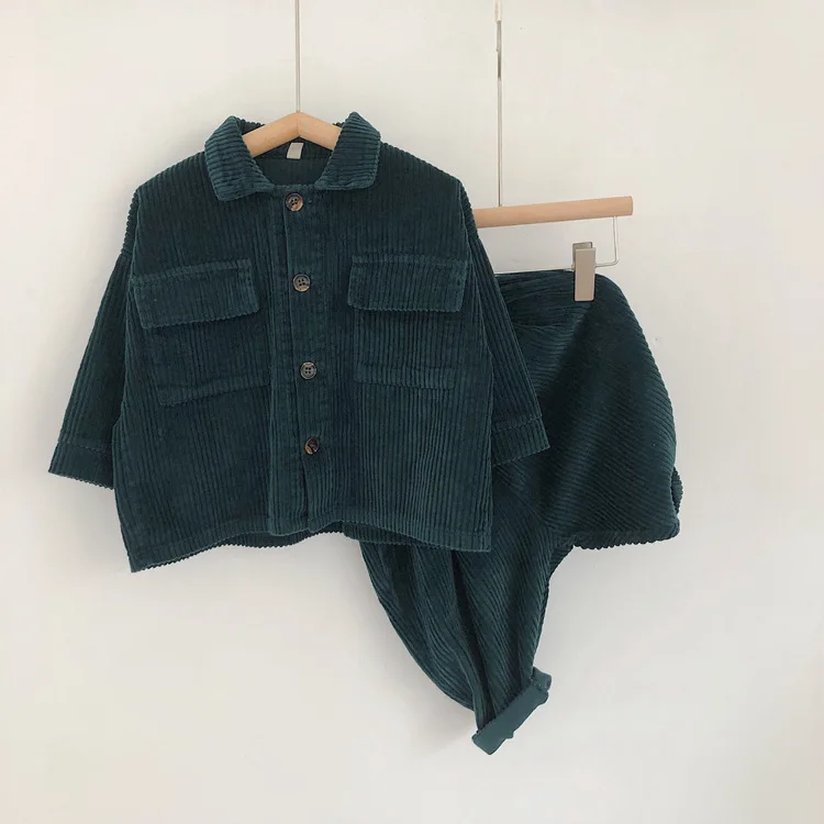 Boys and Girls Twist Knit Sweater Long Sleeve Cardigan + Shorts for Infants 2