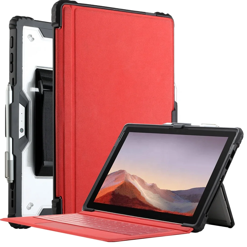 Microsoft Case for Surface Pro 7 High Quality Shockproof 12.3 Inches TPU PC Material Tablet Protective Ragged Cover