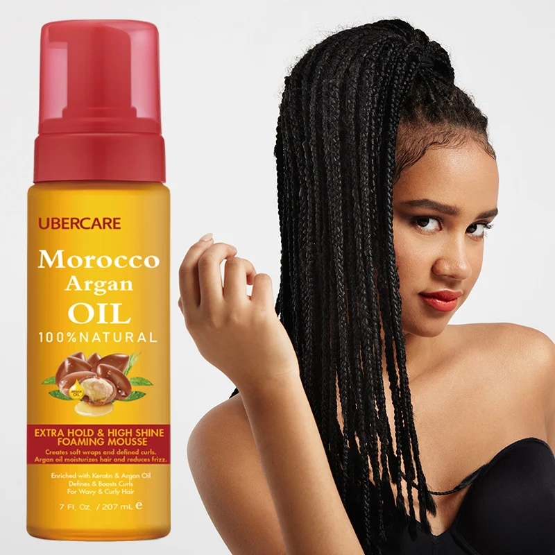 Good product 207ml hair styling foam coconut hair mousse wholesale hair foaming mousse