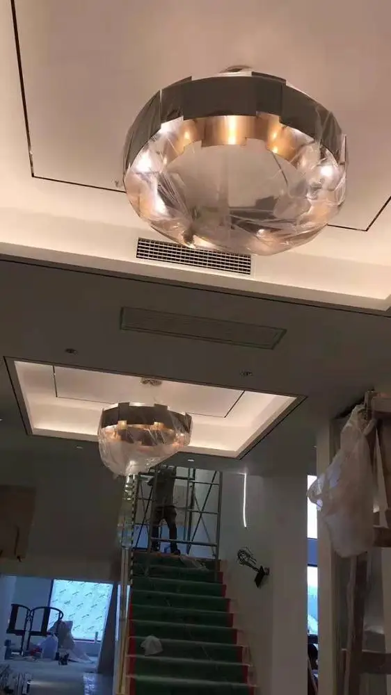 
Hotel customized custom project lamp light hanging chandelier pendant nordic European style 