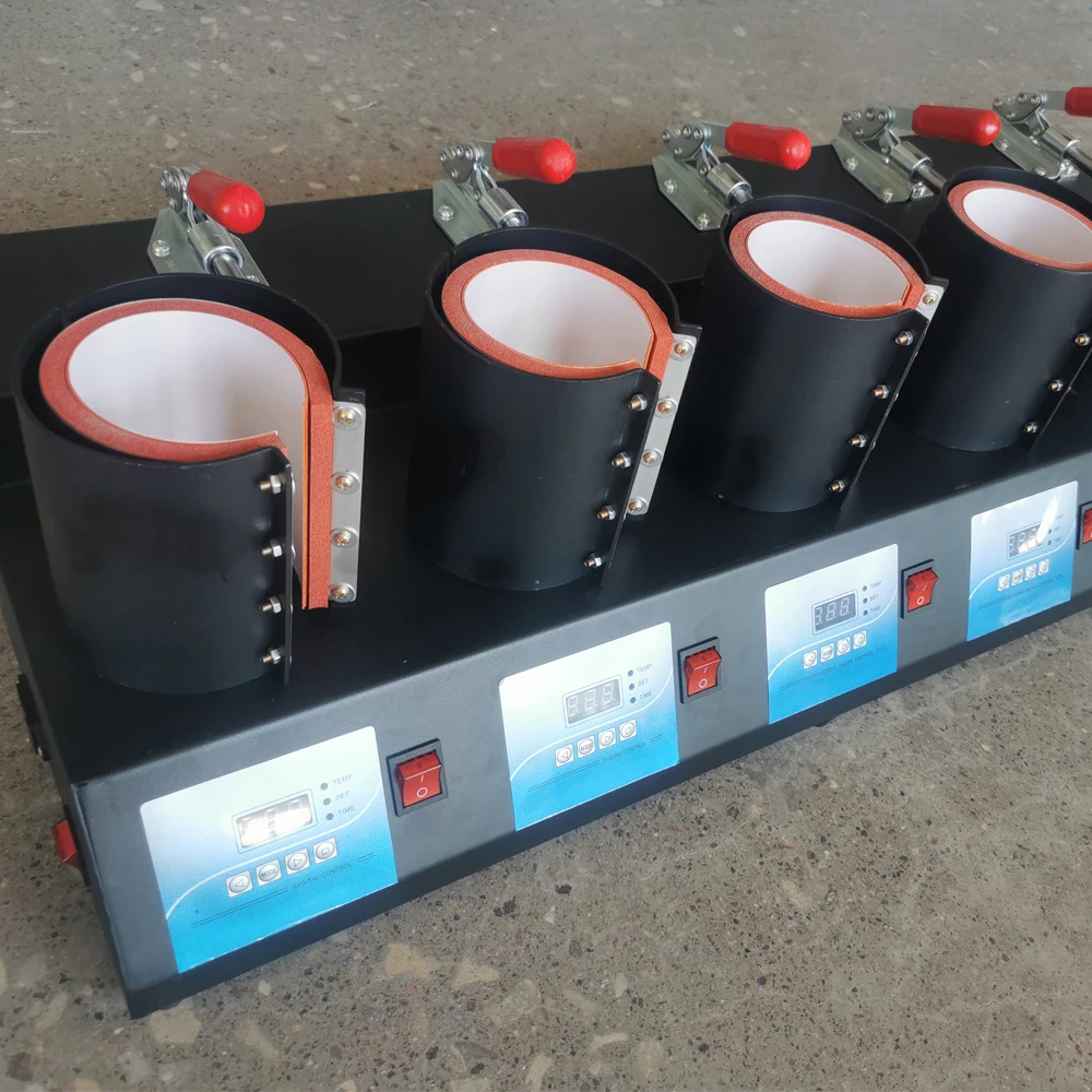 New 5 Control Boxes 5 in 1 Mug Heat Press Machine Digital Mug Printing Machine with Cutter and Tape Dispenser