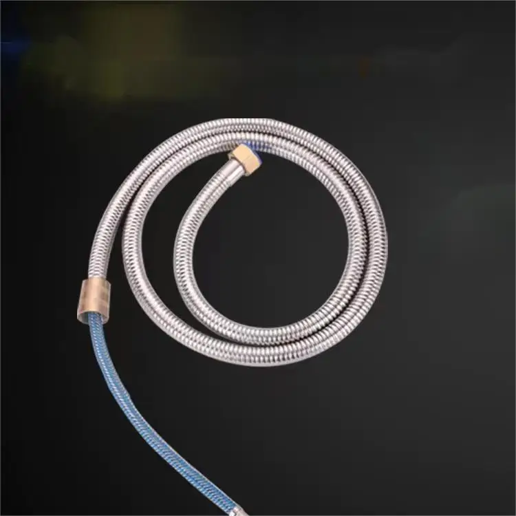 Electroplate Metal Double Lock Shower Hose Pipe For Bathroom