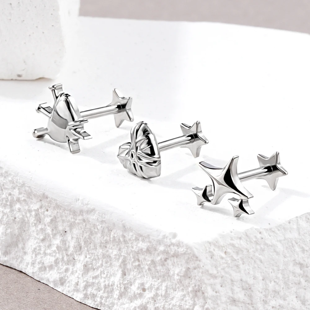 Most Popular Piercing Jewelry Labret Piercing Lip Stud ASTM F136 Titanium Piercing Jewelry Piercing Stud